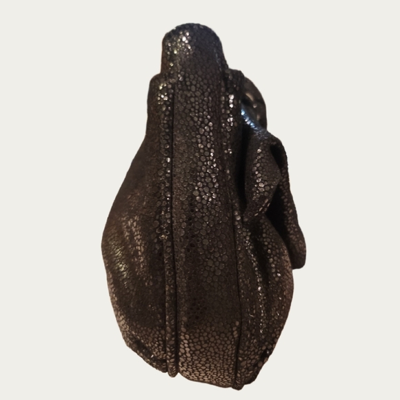 Judith Ripka Black BOW Clutch with Silver Accents EUC - Picture 3 of 14